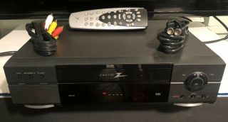 Zenith Vcr Vrc4101 Vhs Player Recorder W/ Remote Cables Obo