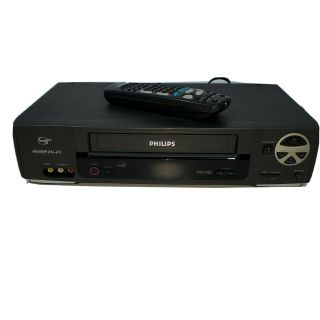 Philips Vrb664at21 Vhs Vcr 4 Head Hifi Video Cassette Recorder W Remote