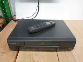 Panasonic Pv - 7401 Vhs Player Vcr Recorder,  Remote And