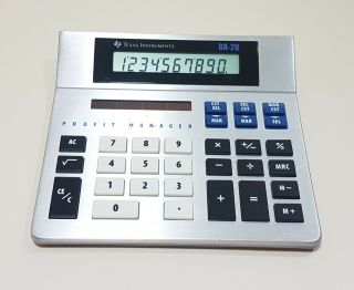 Vintage Texas Instruments Ba - 20 Profit Manager Business Solar Calculator