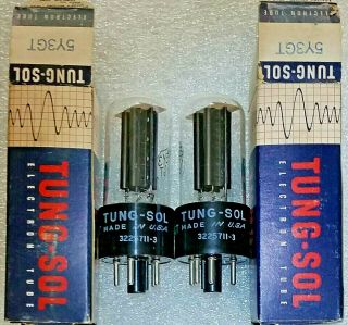 Matched Pair 5y3gt Tung - Sol Nos Vacuum Tubes Same Code,  Triplett 3444