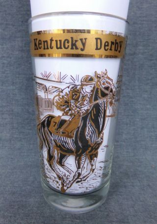Unofficial 1973 Kentucky Derby Churchill Downs Gold & Brown Glass