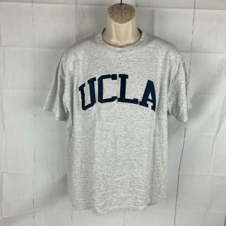 Vintage Russell Athletic Size Large T - Shirt Ucla Bruins Tackle Twill Spellout