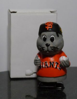 Sf Giants Lou Seal Wind Up Figurine 3.  5 " H Baseball Decorative