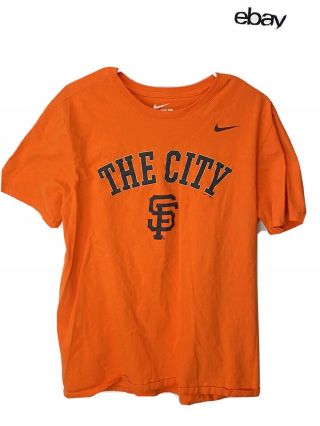 Nike San Francisco Giants The City T - Shirt Size Men’s L Athletic Fit Orange