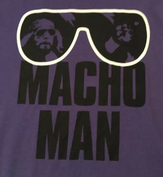 Wwf/wcw Macho Man Randy Savage Xxl Ladies Purple Graphic T - Shirt