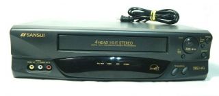 Sansui Vhf6010c Vhs Vcr Recorder 4 - Head Hi - Fi Stereo Player With No Remote