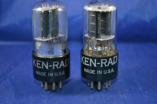 (1) Strong Testing Match Ken - Rad 6sn7 Audio Vacuum Tubes Tv - 7