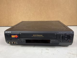 Vintage Sony Vcr Slv - N50 4 Head Hi - Fi Stereo Vhs Player Recorder No Remote