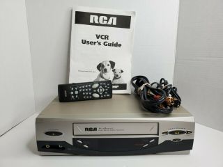 Rca Accusearch Four Head Hi - Fi Vcr Vhs Player Stereo W/remote Vr546