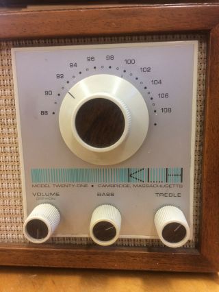 Vintage KLH Model Twenty One FM Radio,  great. 2