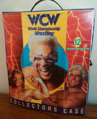 1991 Wcw World Championship Wrestling Collectors Case Sting Flair Luger Exc Cond