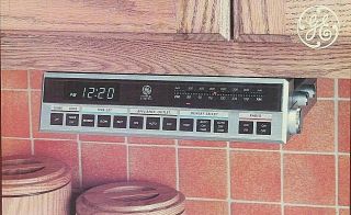 Vintage Ge Spacemaker 7 - 4220 Kitchen Companion Am/fm Clock Radio Led