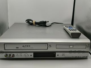 Apex Adv - 3800 Dvd Player / Vhs Vcr Recorder Combo With Remote.