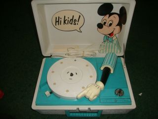 Vintage Walt Disney Productions Mickey Mouse Record Player