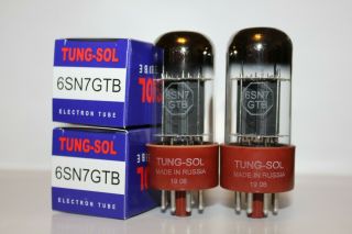 Matched Tung Sol 6sn7gtb / 6sn7 Tubes,  Brand