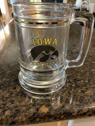 Very Rare 1983 Gator Bowl Glass Mug Iowa Hawkeyes Vs Florida Gators