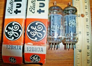 2 Strong Matched Ge Long Gray Plate O Getter 12bh7a Tubes