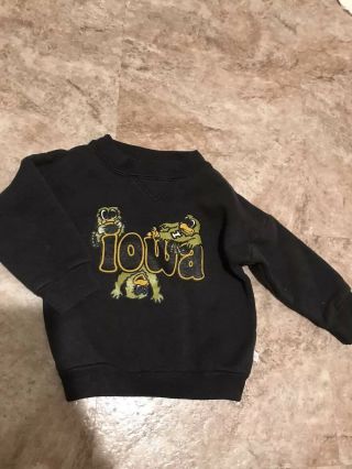 Vintage Iowa Hawkeyes Sweatshirt Baby 9 - 18mo Size
