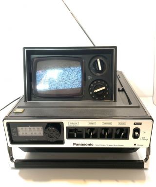 Vintage Panasonic Solid State Tv,  Am/fm Radio,  3 - Way Sure Power