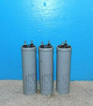 3 Western Electric Ks - 14587 Electrolytic Can Capacitors 400uf@150vdc