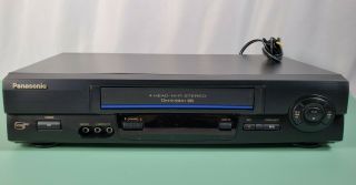 Panasonic Vcr Pv - V4601 4 Head Hi - Fi Stereo Omnivision Vhs Recorder Vcr