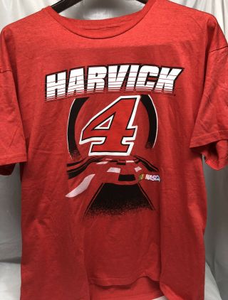 Kevin Harvick 4 Nascar Red Mens Shirt Size X - Large T - Shirt Officially Licensed