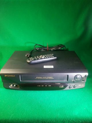 Sansui Vhf6010b Vhs Vcr And Perfect With Remote