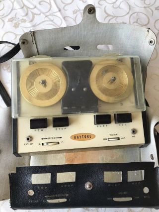 Rare Vintage 1960’s Battery Powered Reel To Reel Tape Recorder - Kaytone