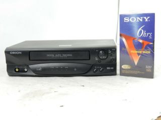 Orion Vr213 Vcr 4 Head Vhs Player Hq W/new T - 120 Tape - Fully Functional