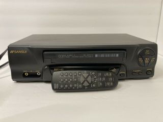 Sansui VCR4510E VCR Video Cassette Recorder 4 Head HiFi VHS Player With Remote. 2