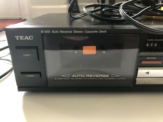 Vintage TEAC R - 400 Auto Reverse Stereo Cassette Deck 2