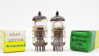 Fine Vintage Amperex (holland) 6dj8/ecc88 Vacuum Tubes.  1 N.  O.  S