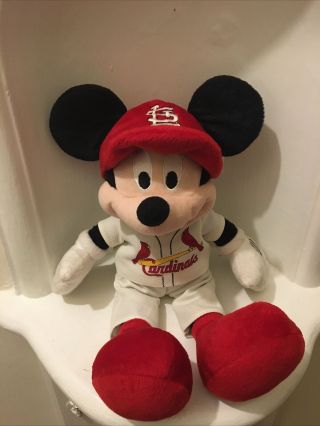 Disney Mlb Baseball Mickey Mouse Disney St.  Louis Missouri Cardinals Plush Doll
