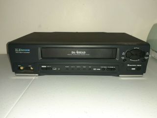 Emerson Ewv401b Hi - Fi 19 Micron 4 Head Vhs Vcr Player/recorder - No Remote