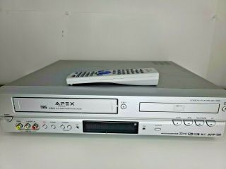 Apex Adv - 3800 Multi - System Dvd Player Vhs Vcr Recorder Combo W/remote Av Cable