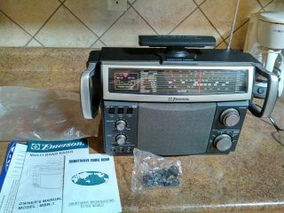 Vintage Emerson Multi Band Mbr - 1 Shortwave Radio Am Fm Cb With Batteries