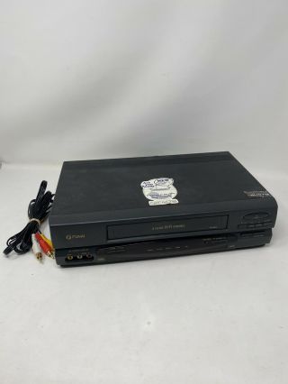 Funai Fe436g 4 - Head Vcr Video Cassette Recorder Vhs Player W/ Rca Cable Hq