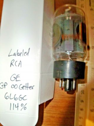 Strong Rca By Ge Gray Plate Double Side O Getter 6l6gc Tube - 114