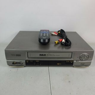 Rca Vr552 Vcr 4 - Head Video Cassette Recorder Vhs Player With Remote & Cables