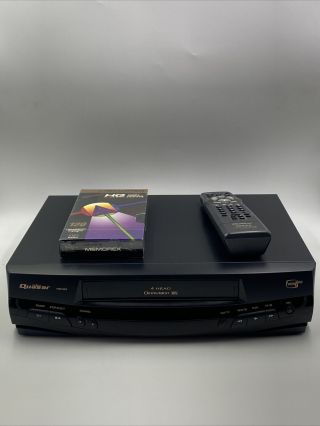 Panasonic Quasar Vhq - 940 4 - Head Vcr Vhs Player Recorder W/ Remote & Tape