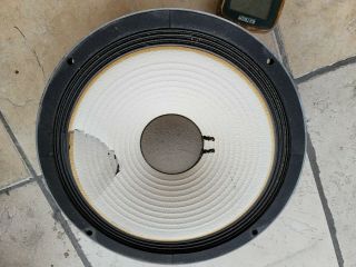 Jbl 123a - 1 Woofer Speaker - Tests Good,  Has Crack For Part
