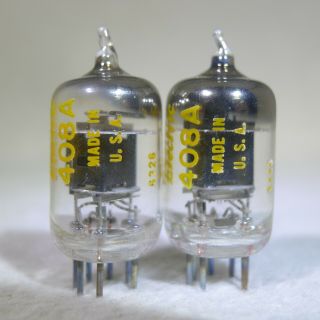 NOS/NIB Matched Pair Western Electric 408A Square Getter Mil - Spec 1963 3