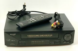 Sharp Vc - H810u 4 - Head Vcr Vhs Recorder Player W/ Remote Fully
