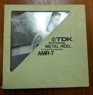Tdk Amr - 7 Metal Reel Vintage 7 " Metal Reel Reel To Reel For 1/4 " Tape Deck