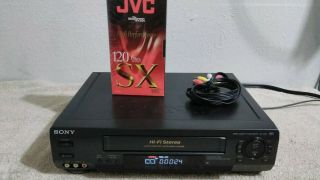 ⭐ Watch Video - Sony Slv N50 Vcr 4 Head Hi - Fi Stereo Vhs /with Cables,  Cassette