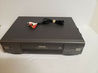 Toshiba Vcr Vhs 4 Head & Cleaned No Remote M - 454