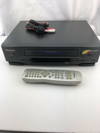 Vintage Panasonic Pv - 4501 4 Head Omnivision Vcr Vhs Player Great W/ Remote