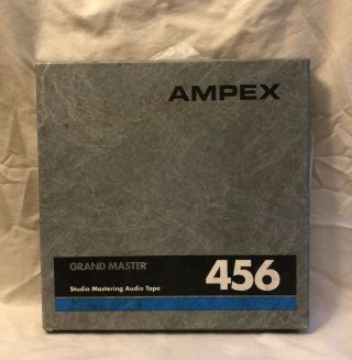Ampex 456,  Grand Master,  Mastering Tape,  10.  5” Metal Reel,  1/2” Tape