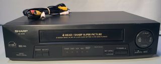 Sharp Vc - A410u Vcr Vhs Player/recorder (no Remote),  Heads Cleaned &